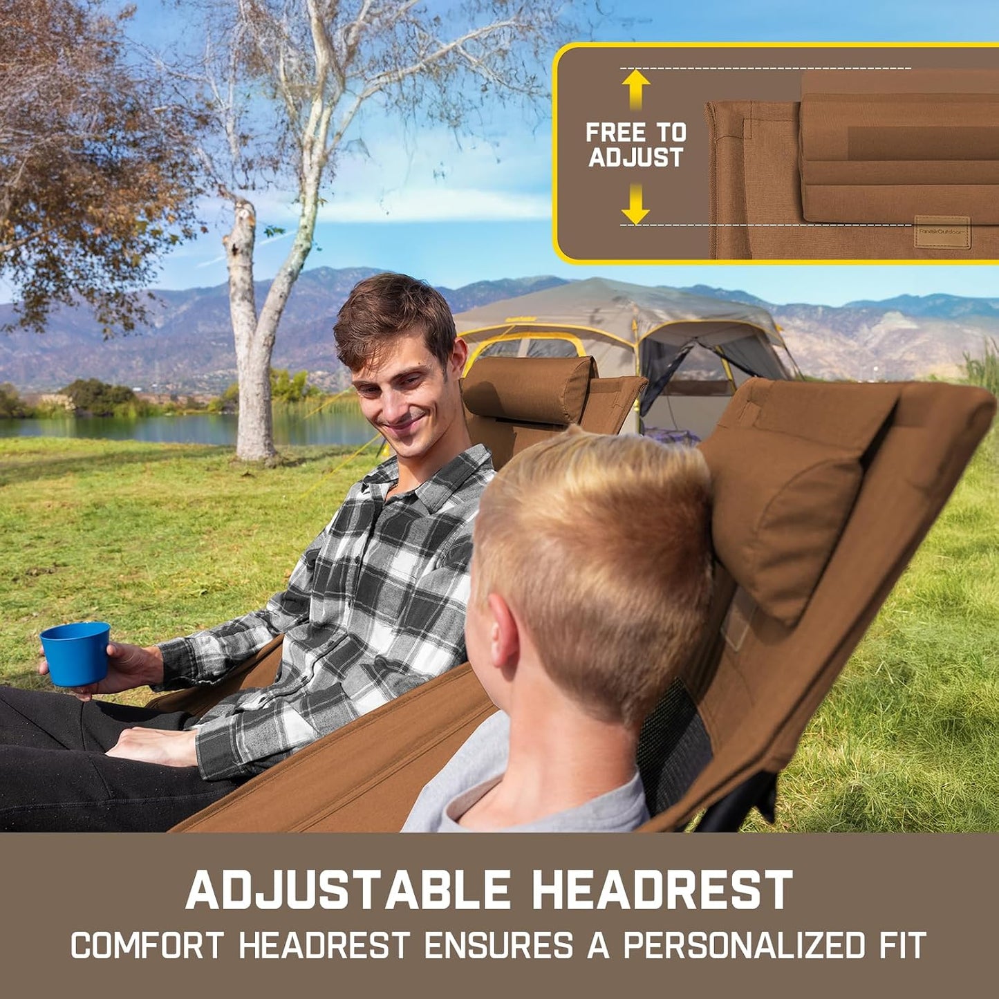 FanttikOutdoor Zeta L8 Max Camping Chair, Portable & Lightweight, Comfort-Driven Foldable Rocking Chair with Carry Bag for Camping, Hiking, Patio, Fishing, Support up to 250 lbs,