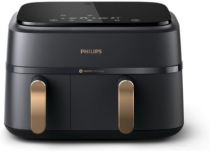 Philips 3000 Series NA352/00 - Dual Basket Airfryer, 9L, 8-in-1