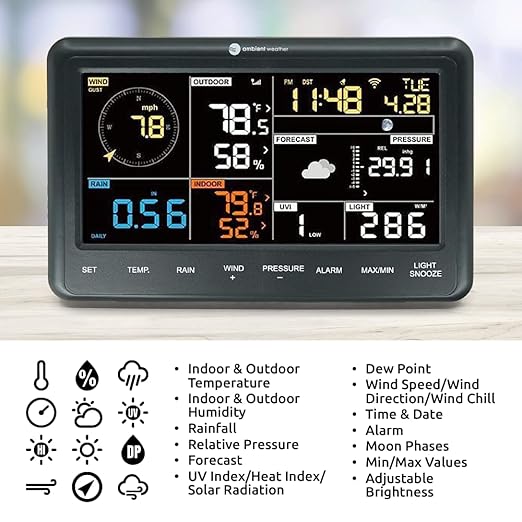 Trạm thời tiết thông minh WiFi Ambient Weather WS-2902