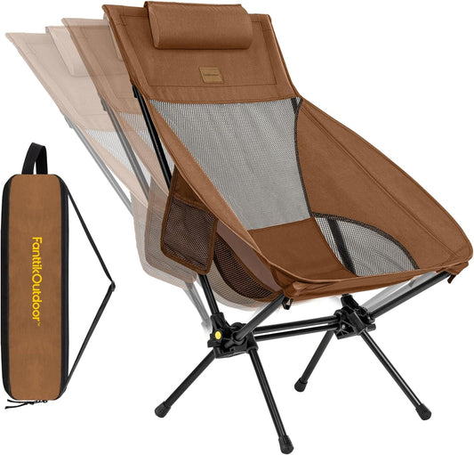 Ghế cắm trại FanttikOutdoor Zeta L8 Max, di động & nhẹ, ghế bập bênh có thể gập lại thoải mái, kèm túi đựng để cắm trại, đi bộ đường dài, sân vườn, câu cá, chịu tải trọng lên đến 113 kg.