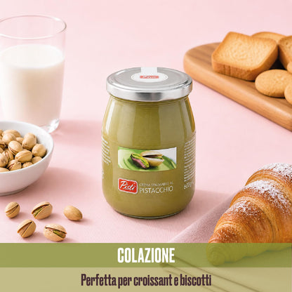 Kem Hạt Dẻ Cười Pisti từ Sicily 600g (21.2 Ounce) | Bơ Hạt Thủ Công Ý | Dùng kèm Bánh Mì và Bánh Quy