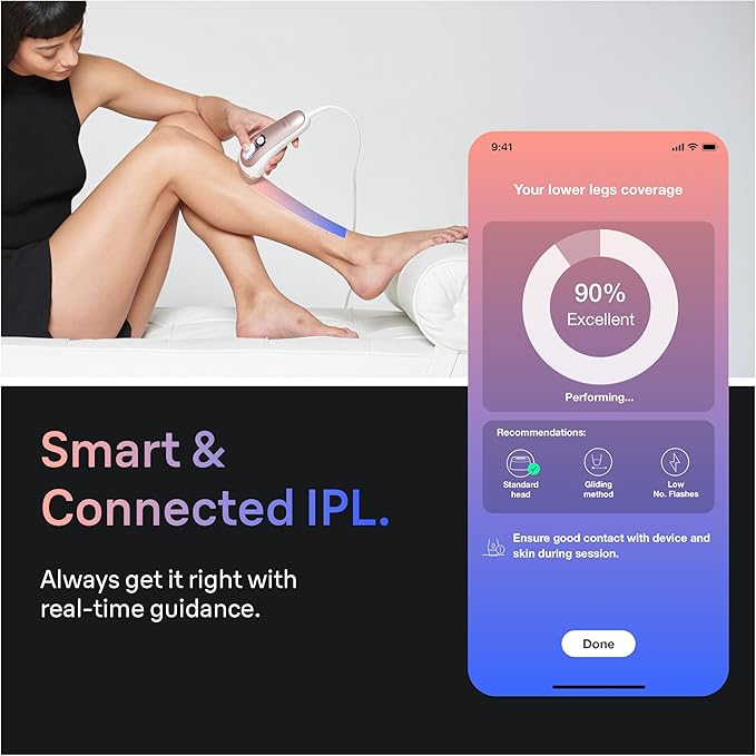 Braun Smart IPL, Skin i·Expert Pro 7, Thiết Bị Triệt Lông Tốt Nhất của VOGUE, Triệt Lông IPL Cho Nữ và Nam, Giảm Lông Bằng Laser Vĩnh Viễn Tại Nhà, Ứng Dụng Thông Minh Đầu Tiên Trên Thế Giới, 4 Đầu, IPL7387
