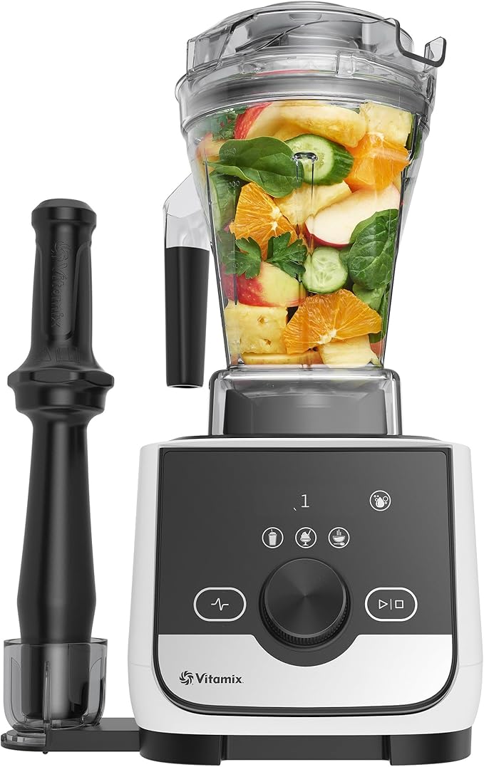 Máy xay sinh tố Vitamix Ascent X3 với ba chương trình xay, chương trình tự làm sạch, máy xay sinh tố chuyên nghiệp dùng cho sinh tố, súp và nhiều món khác, lưỡi dao bằng thép không gỉ, cối xay 1.4 Lít, màu trắng Polar