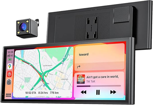 Màn hình ô tô không dây 9.26 inch cho Apple CarPlay & Android Auto, Cập nhật OTA, Camera lùi, Mirror Link, Bluetooth 5.0, Điều khiển giọng nói, Định vị GPS, FM