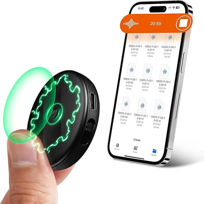 72GB(5200Hours) Magnetic Voice Activated Recorder - Digital Voice Recorder with DSP 5.0 AI-Intelligent Noise Cancellation, Smart Tap Recording Device Portable for Lectures Meetings Interviews Classes