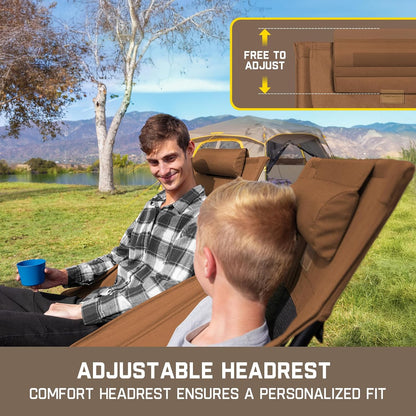 FanttikOutdoor Zeta L8 Max Camping Chair, Portable & Lightweight, Comfort-Driven Foldable Rocking Chair with Carry Bag for Camping, Hiking, Patio, Fishing, Support up to 250 lbs,